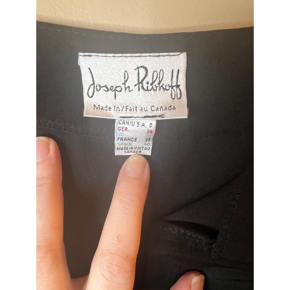 Joseph Ribkoff Black Crop Floral Crochet Lace Pants Womens Size 8 High Rise - Picture 7 of 14